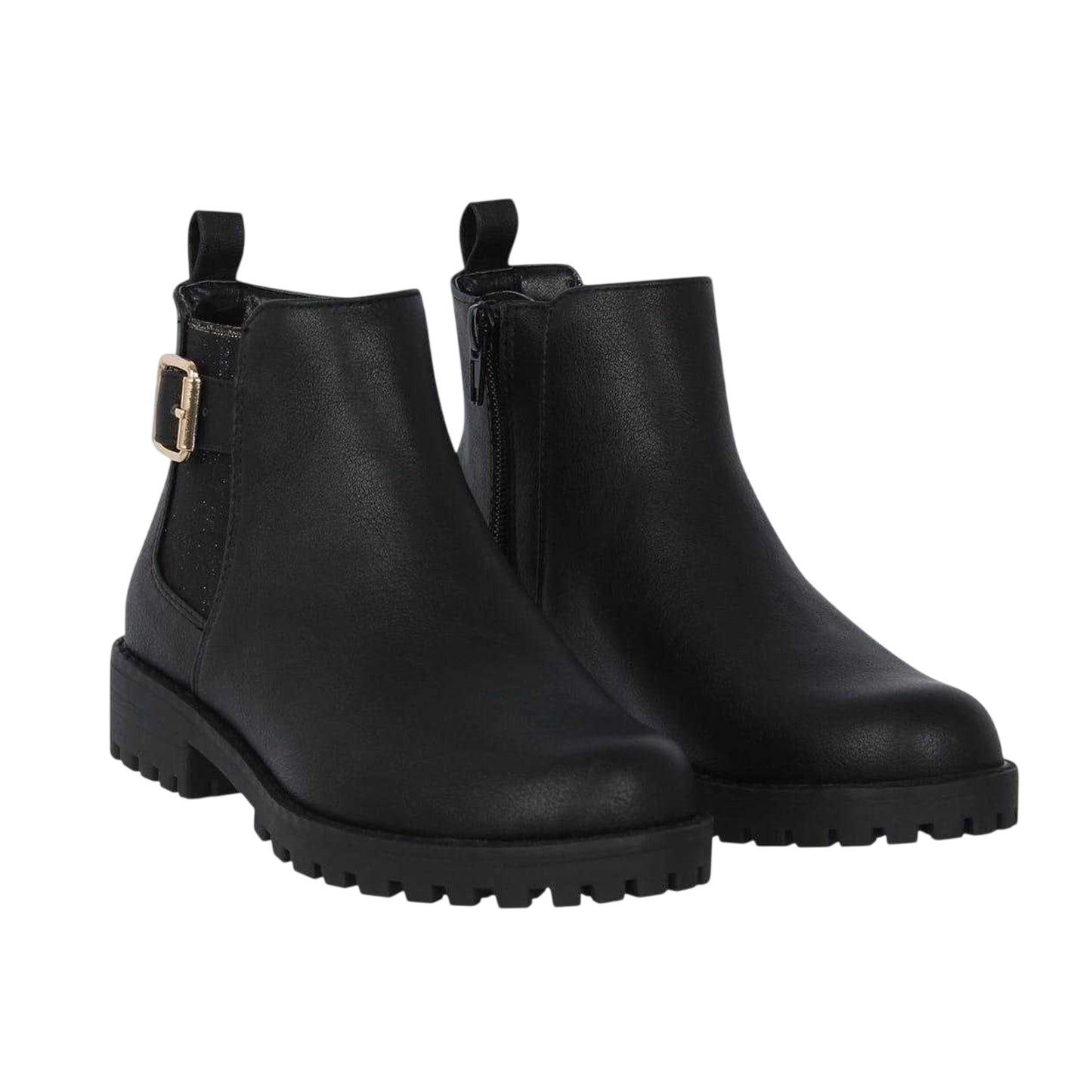 Black - Lifestyle - Miso Girls Cojito Buckle Detail Boots