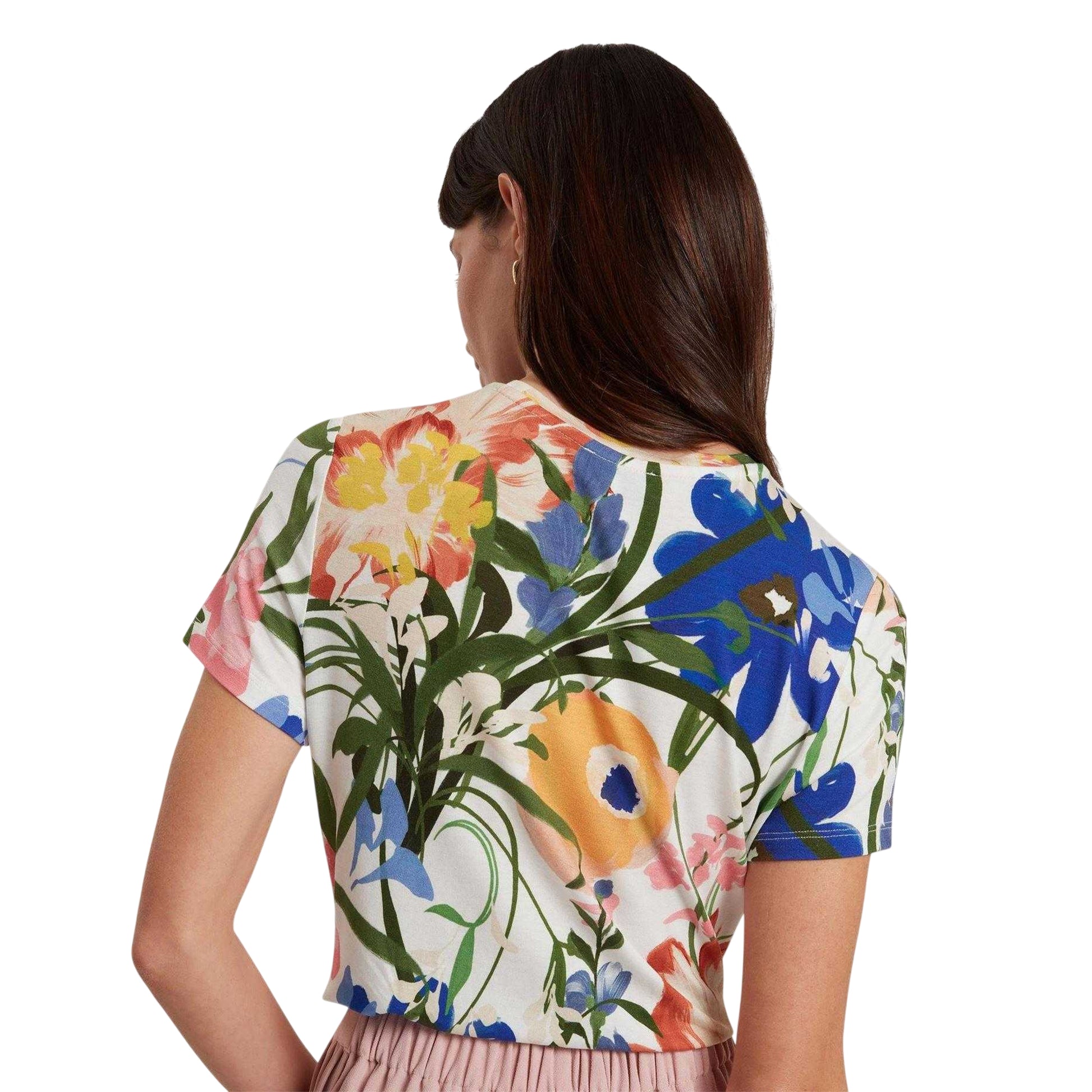 White - Back - Ted Baker Womens-Ladies Cotton T-Shirt
