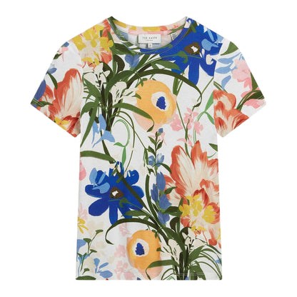 White - Front - Ted Baker Womens-Ladies Cotton T-Shirt