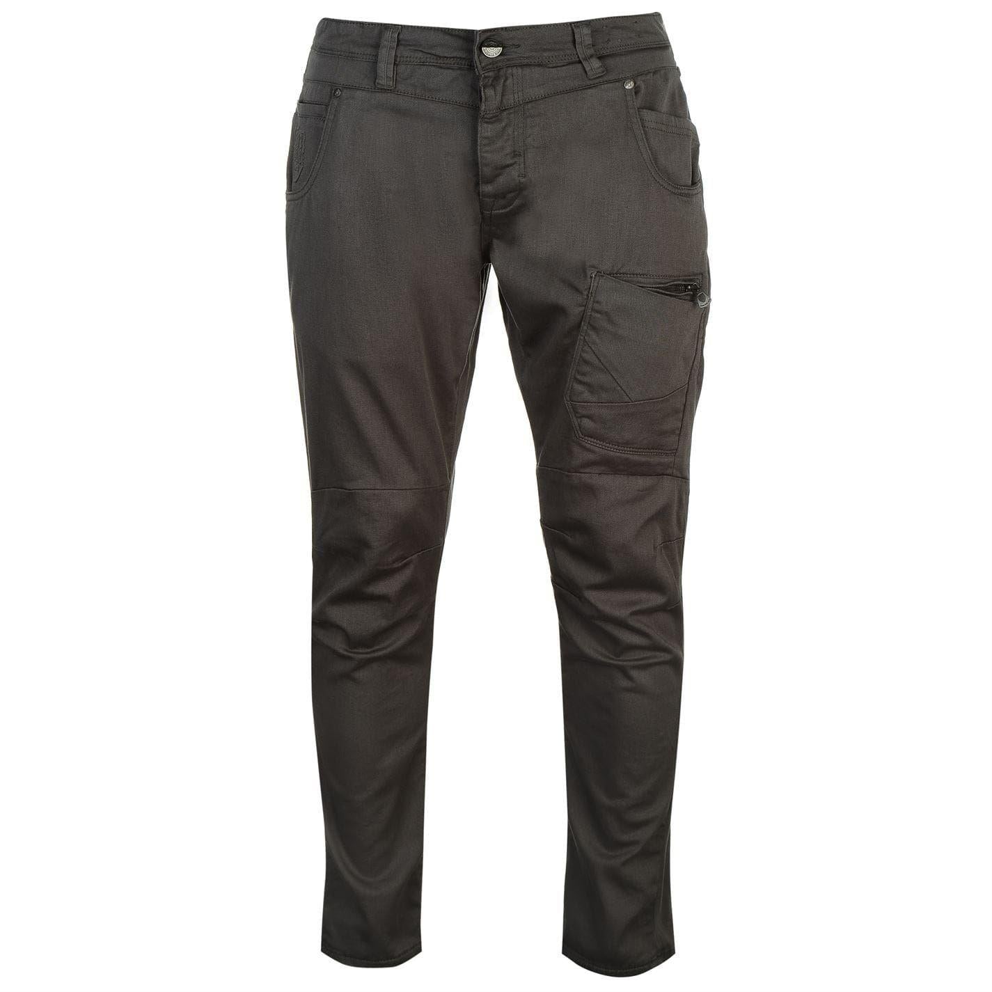 Charcoal - Front - 883 Police Mens Vialli Chinos