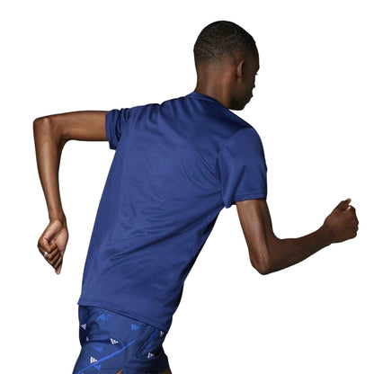 Dark Blue - Back - Adidas Mens Run It T-Shirt