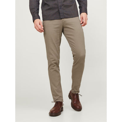 Beige - Front - Jack And Jones Mens Dave Slim Chinos