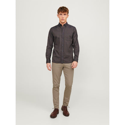 Beige - Back - Jack And Jones Mens Dave Slim Chinos
