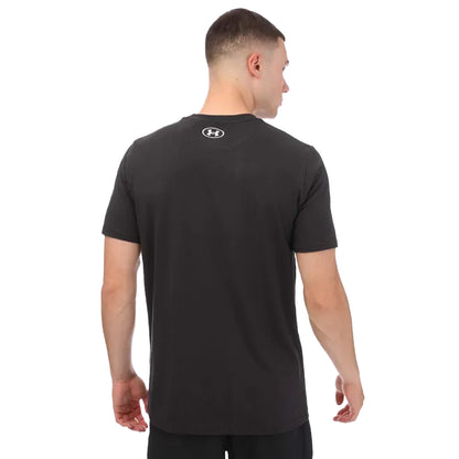 Black-Marine Green - Back - Under Armour Mens Camo Stripe Short-Sleeved T-Shirt