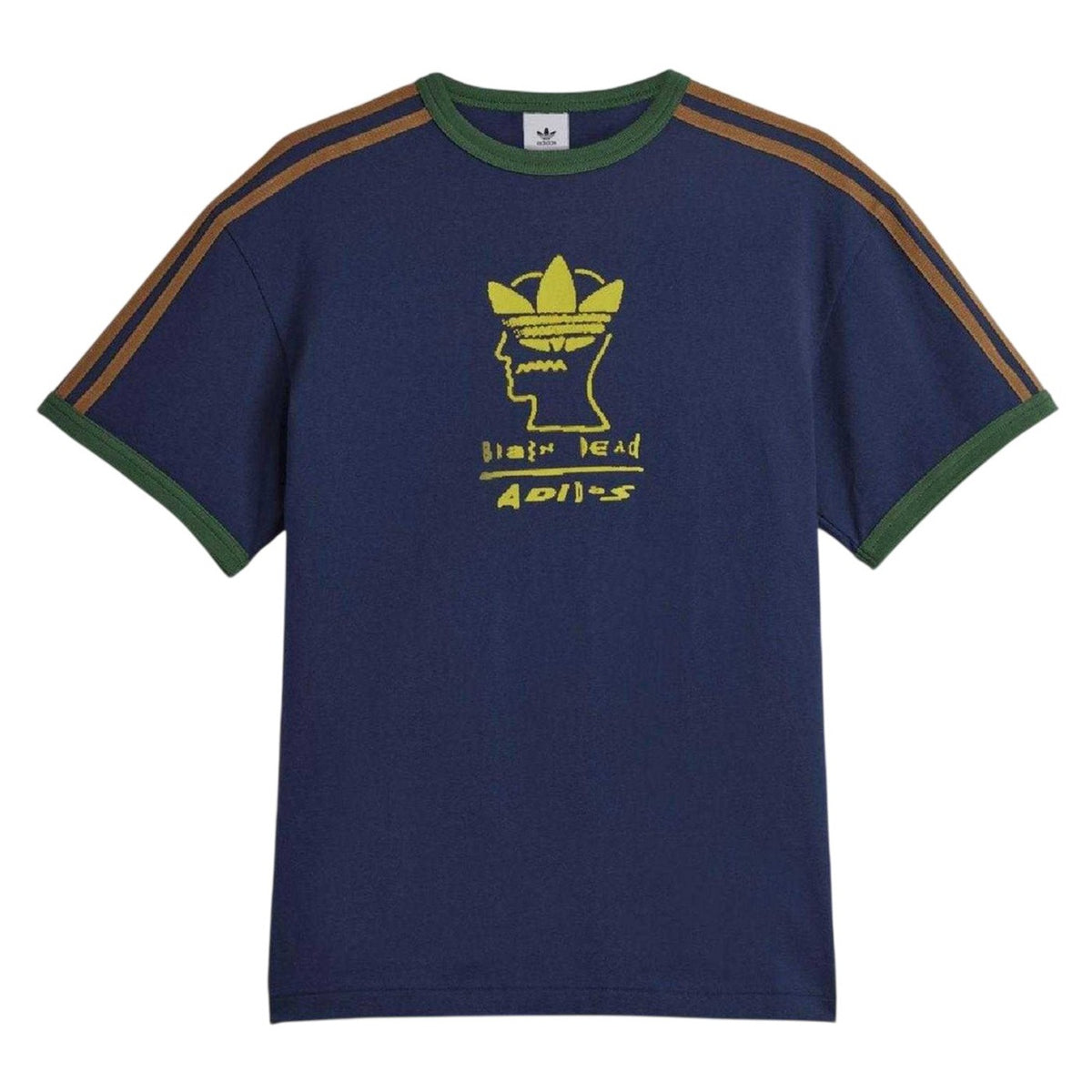 Navy - Front - Adidas Mens Brain Dead Cotton T-Shirt