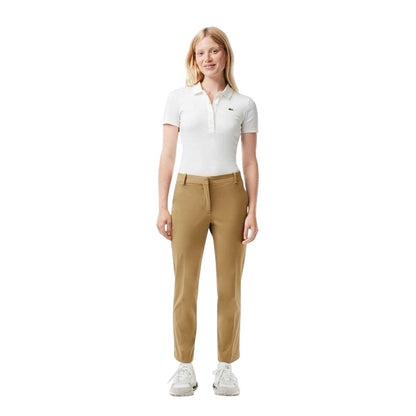 Tan - Lifestyle - Lacoste Womens-Ladies Cotton Blend Regular Chinos