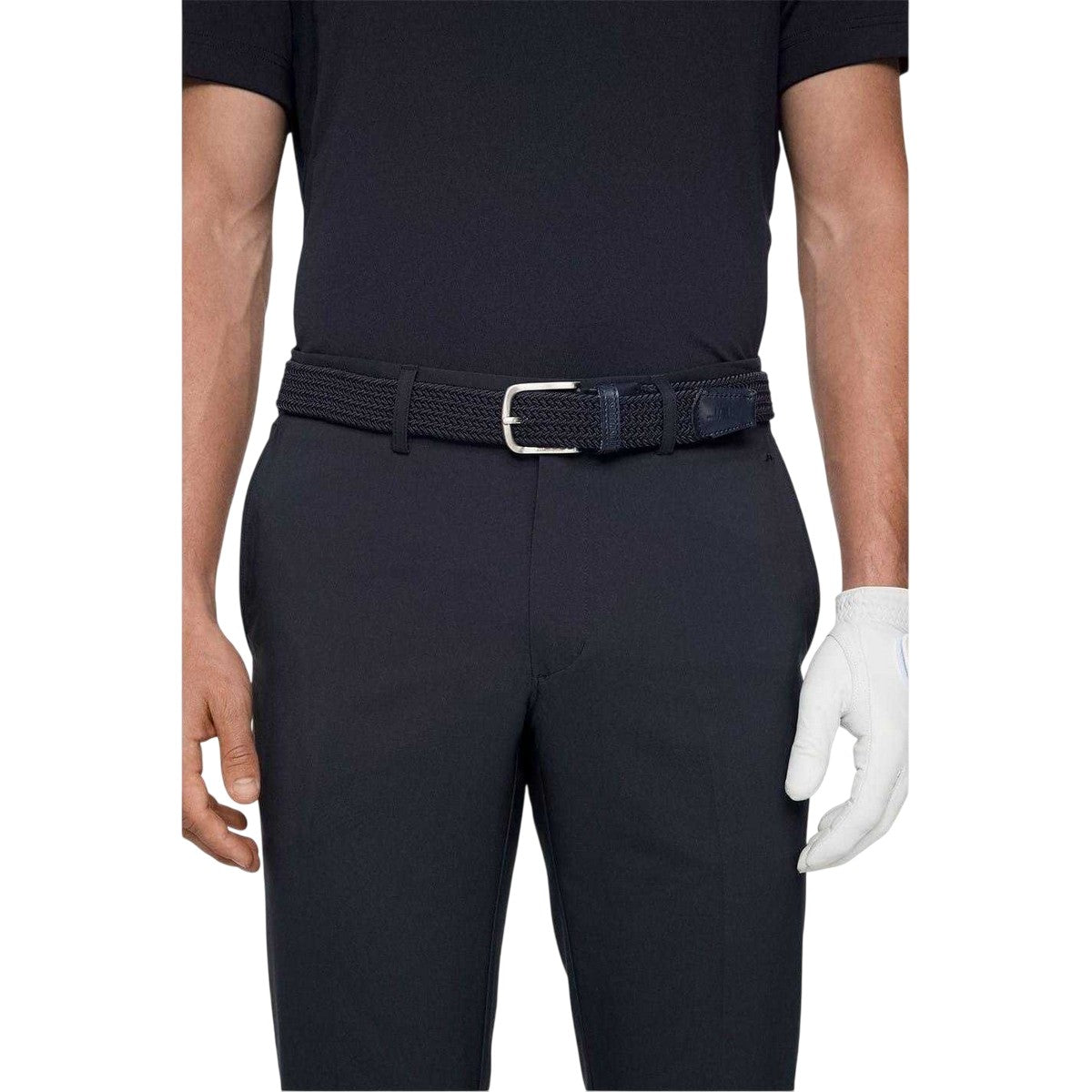 Navy - Side - J.Lindeberg Mens Elof Slim Golf Chinos