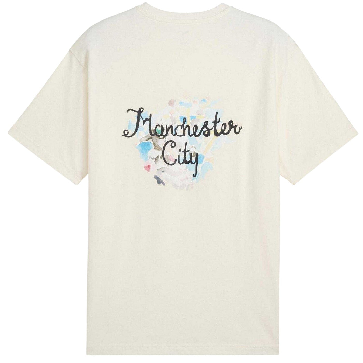 Warm White - Back - Manchester City FC Unisex Adult Graphic Print Cotton T-Shirt