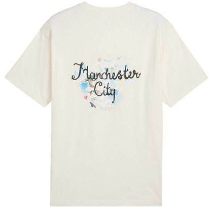 Warm White - Back - Manchester City FC Unisex Adult Graphic Print Cotton T-Shirt