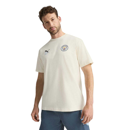 Warm White - Lifestyle - Manchester City FC Unisex Adult Graphic Print Cotton T-Shirt