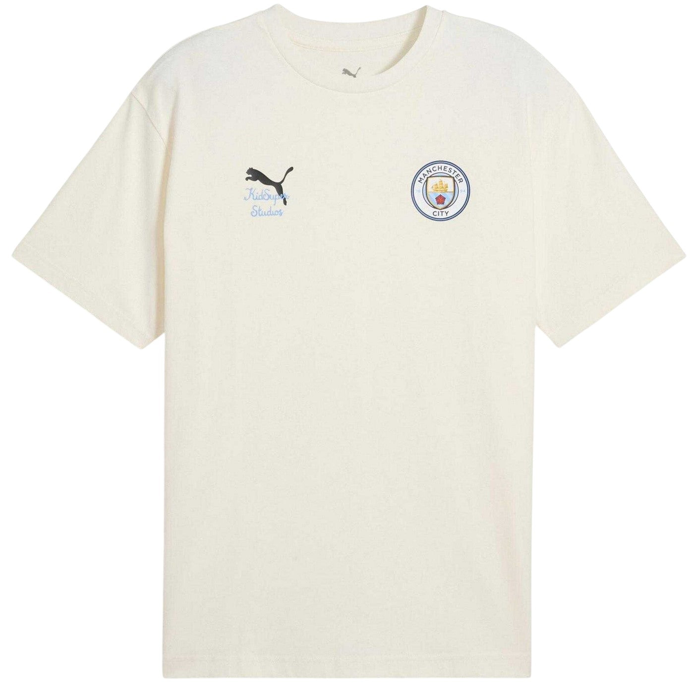 Warm White - Front - Manchester City FC Unisex Adult Graphic Print Cotton T-Shirt
