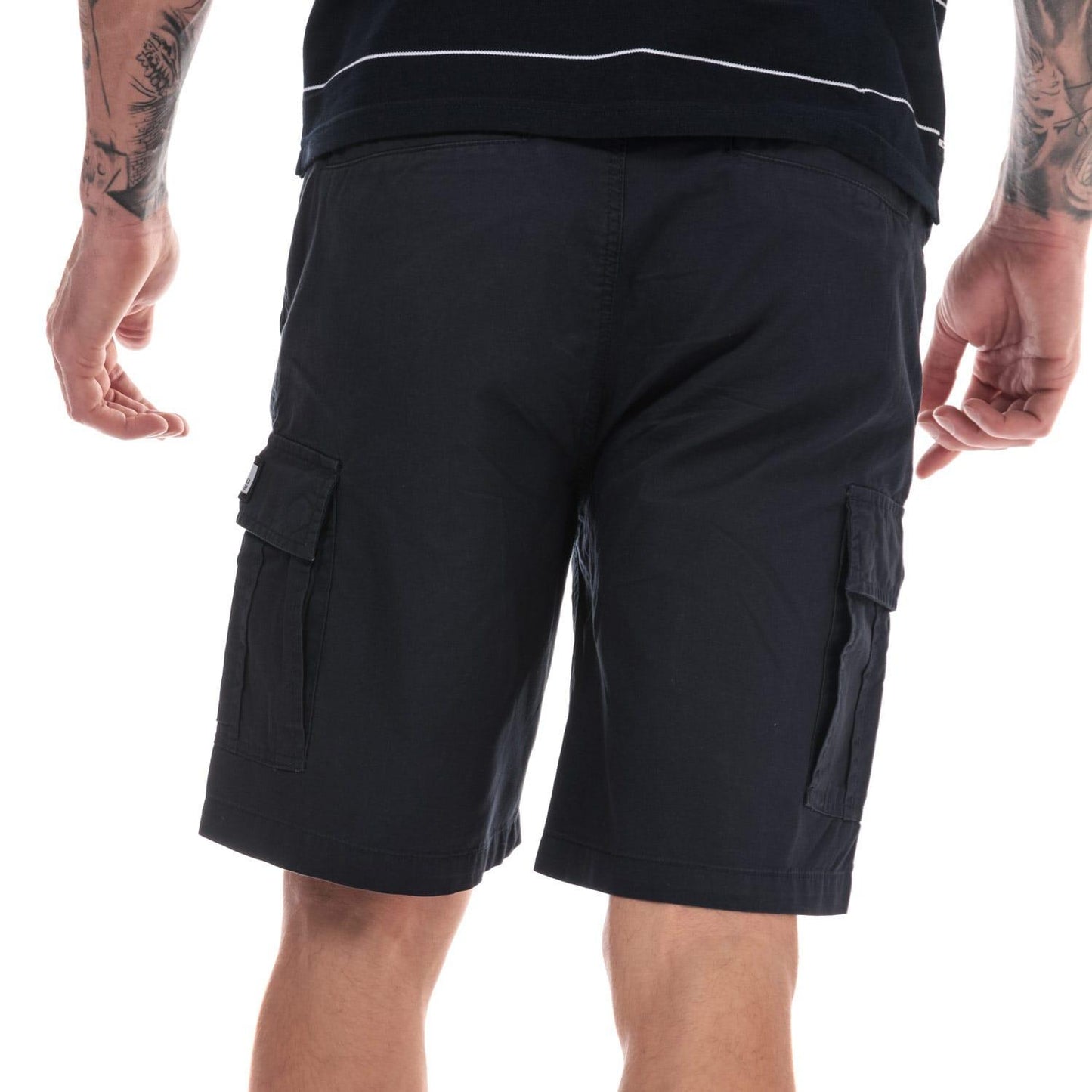 Navy - Back - Weekend Offender Mens High Desert Cargo Shorts