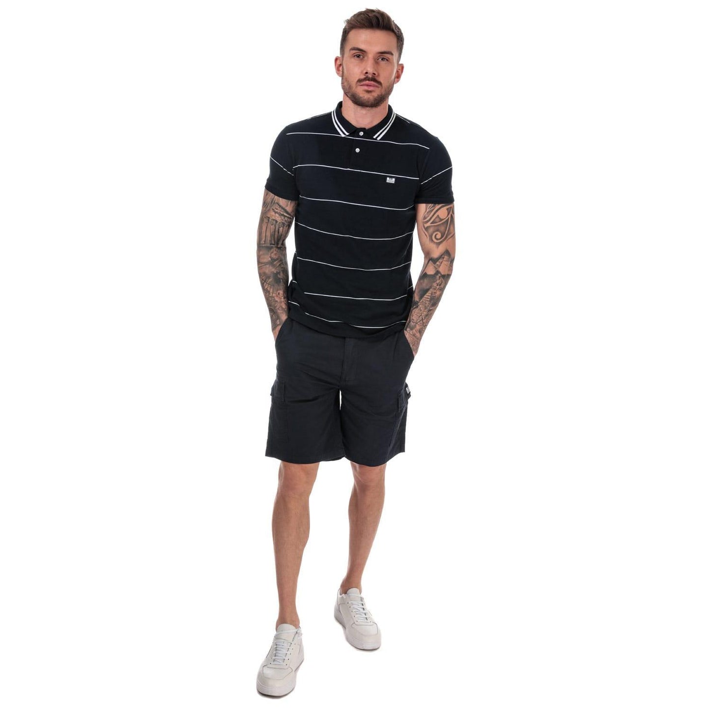 Navy - Side - Weekend Offender Mens High Desert Cargo Shorts