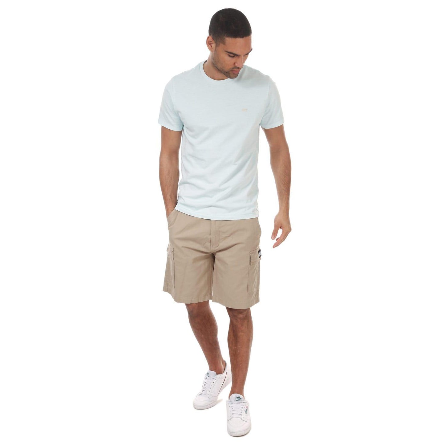 Stone - Side - Weekend Offender Mens High Desert Cargo Shorts