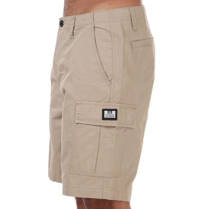 Stone - Pack Shot - Weekend Offender Mens High Desert Cargo Shorts