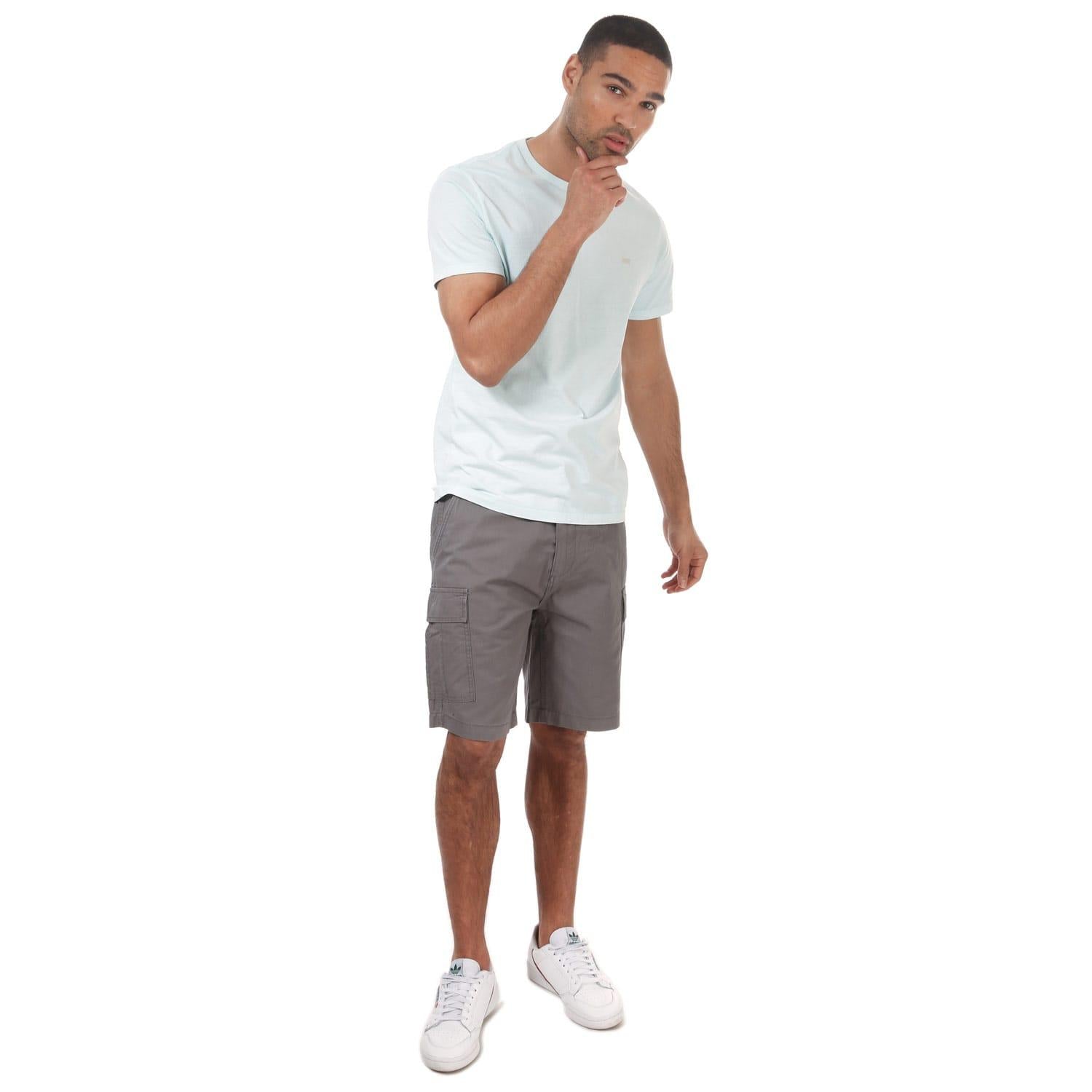 Charcoal - Side - Weekend Offender Mens High Desert Cargo Shorts