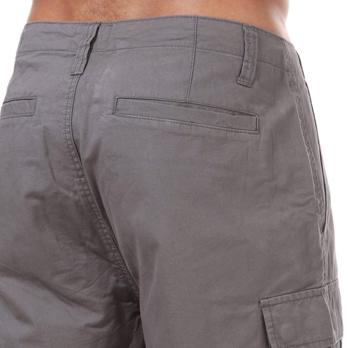 Charcoal - Close up - Weekend Offender Mens High Desert Cargo Shorts