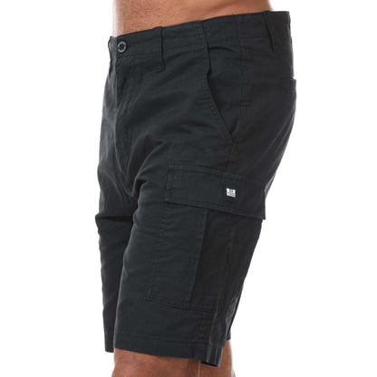 Black - Front - Weekend Offender Mens High Desert Cargo Shorts