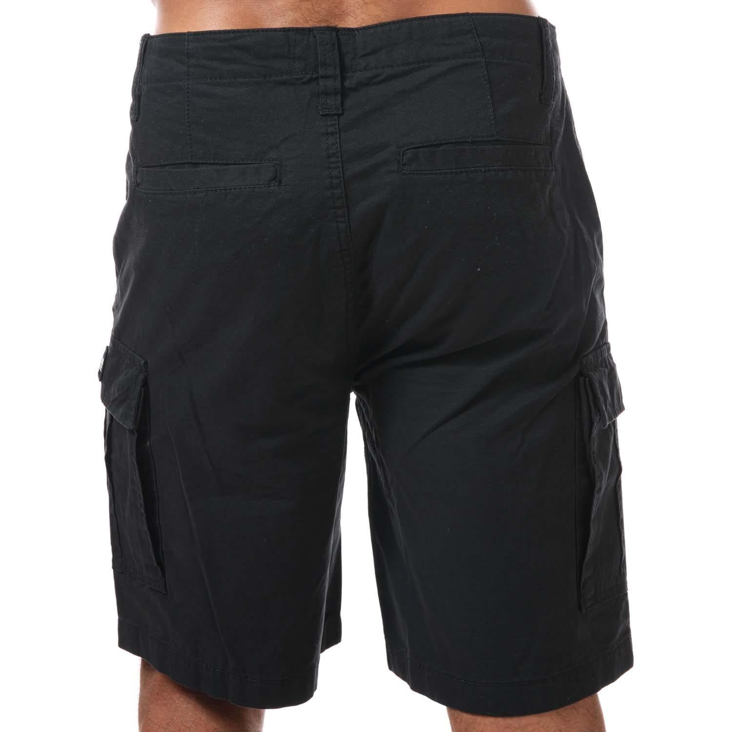 Black - Back - Weekend Offender Mens High Desert Cargo Shorts
