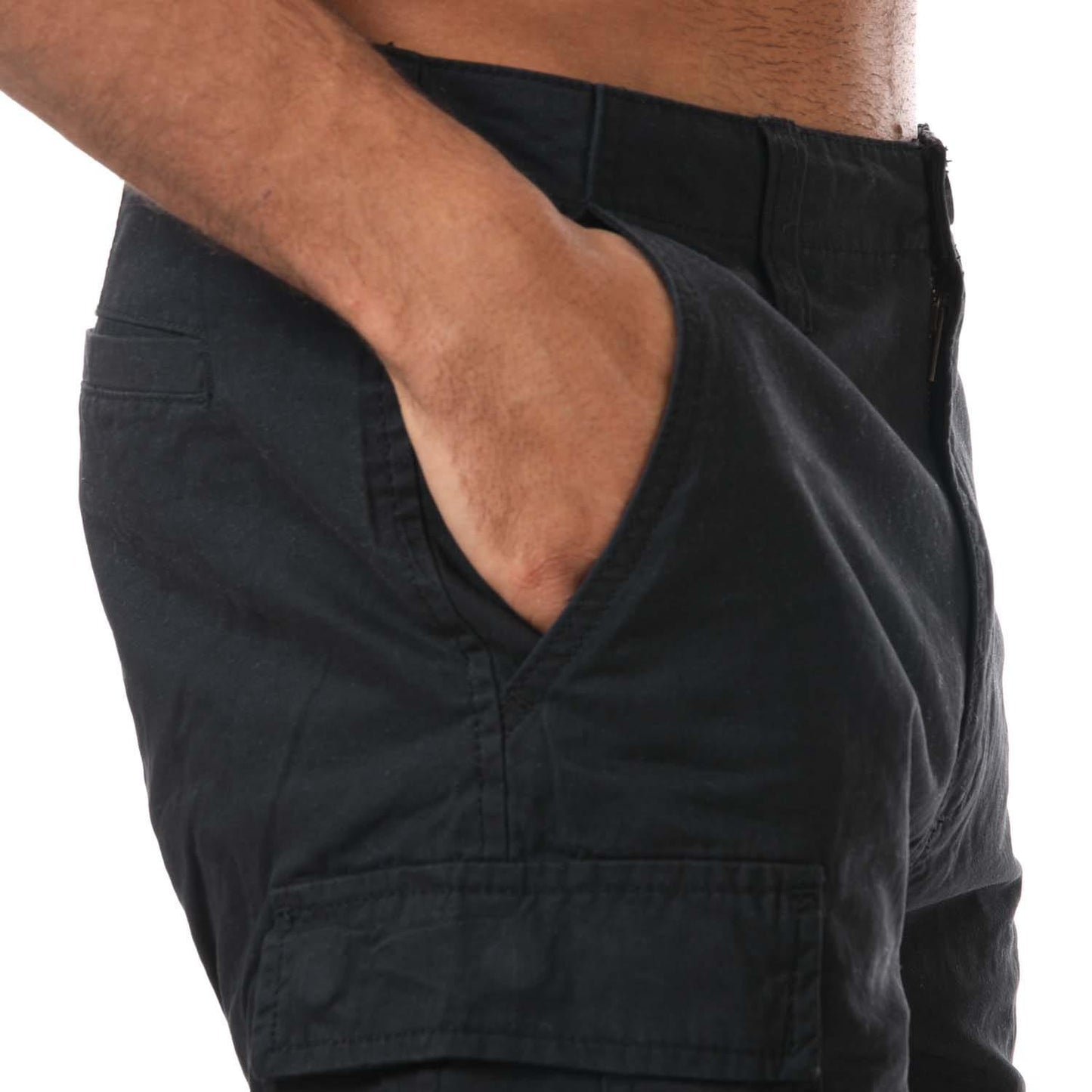Black - Pack Shot - Weekend Offender Mens High Desert Cargo Shorts