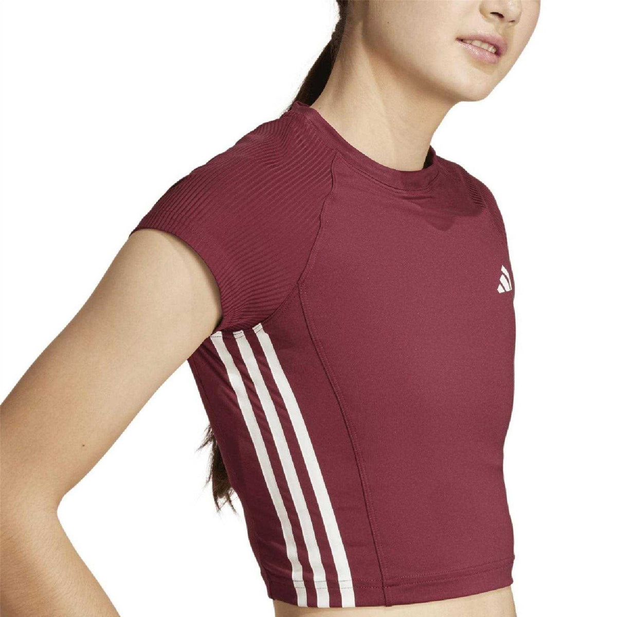Red - Back - Adidas Womens-Ladies Hyperglam T-Shirt