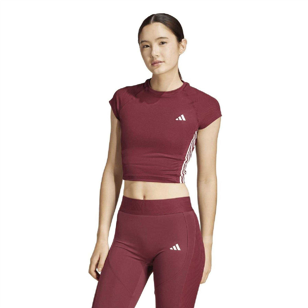 Red - Lifestyle - Adidas Womens-Ladies Hyperglam T-Shirt