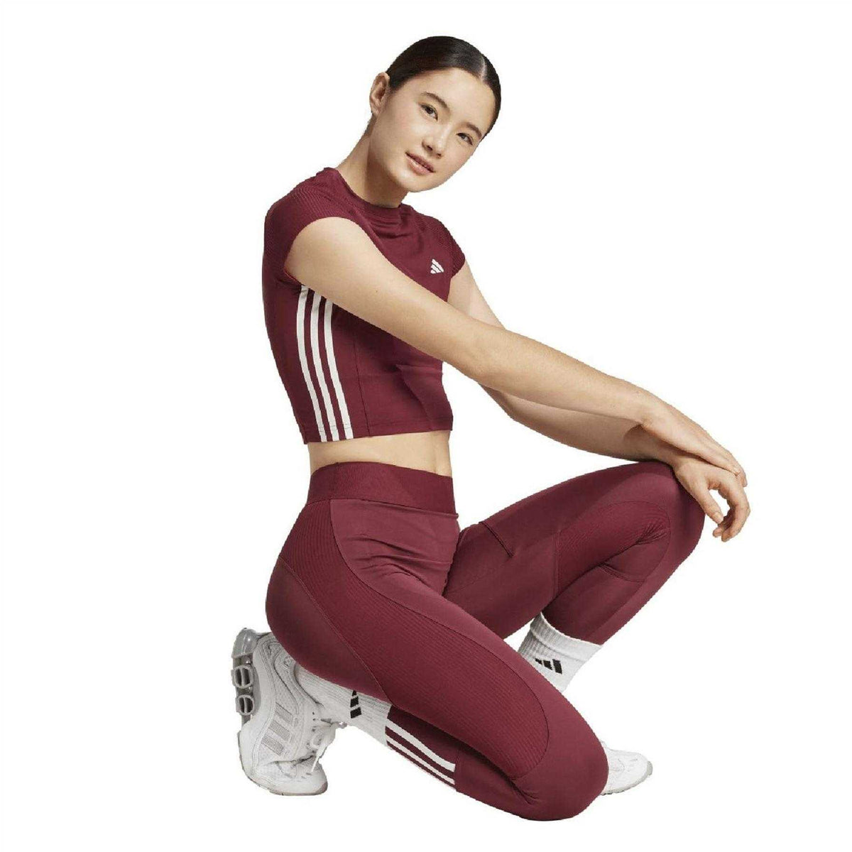 Red - Pack Shot - Adidas Womens-Ladies Hyperglam T-Shirt