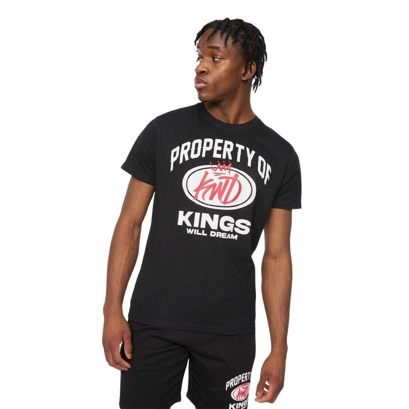 Black - Lifestyle - Kings Will Dream Mens Prop Graphic Print Cotton T-Shirt