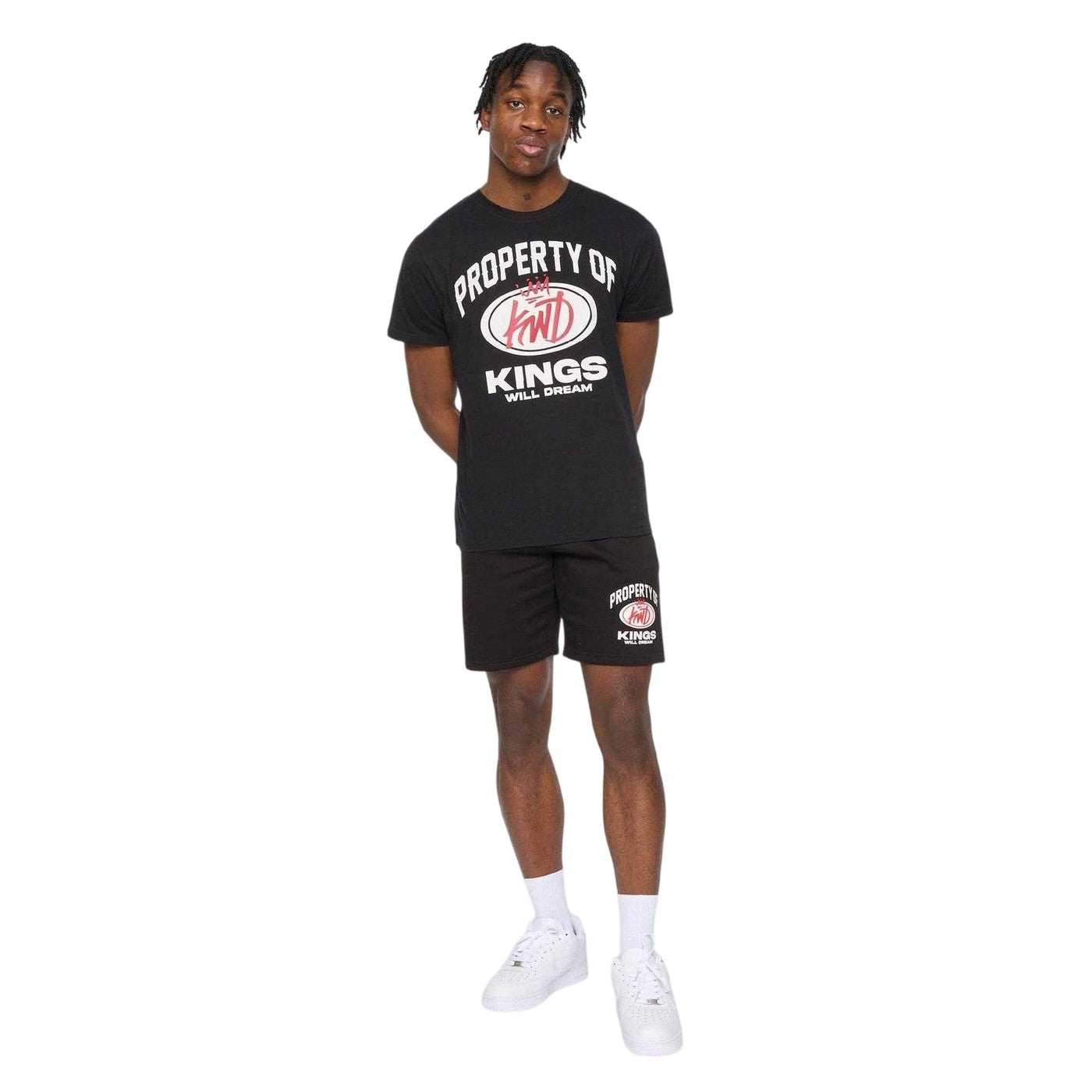 Black - Pack Shot - Kings Will Dream Mens Prop Graphic Print Cotton T-Shirt