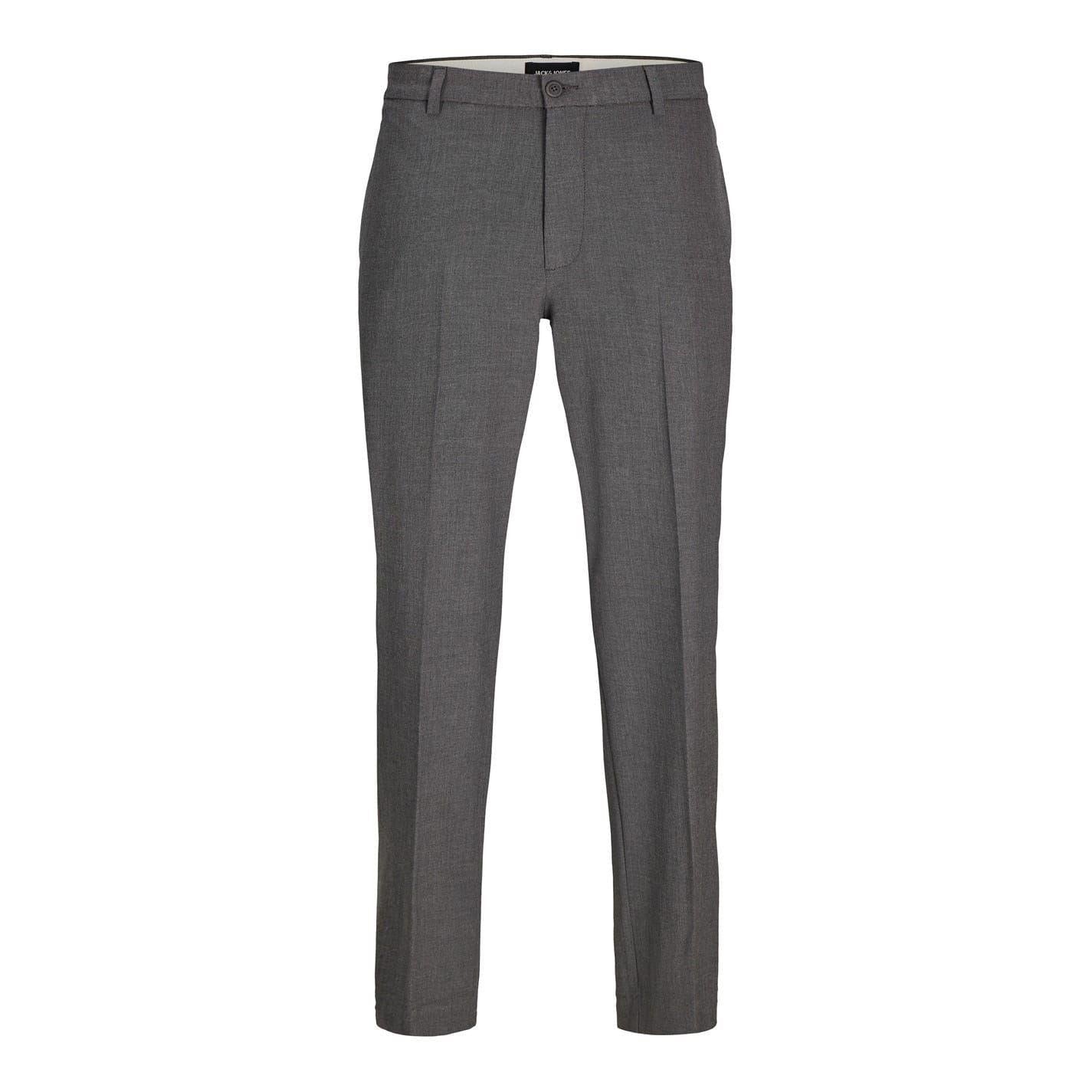 Dark Grey - Front - Jack And Jones Mens Banks Regular Work Chinos