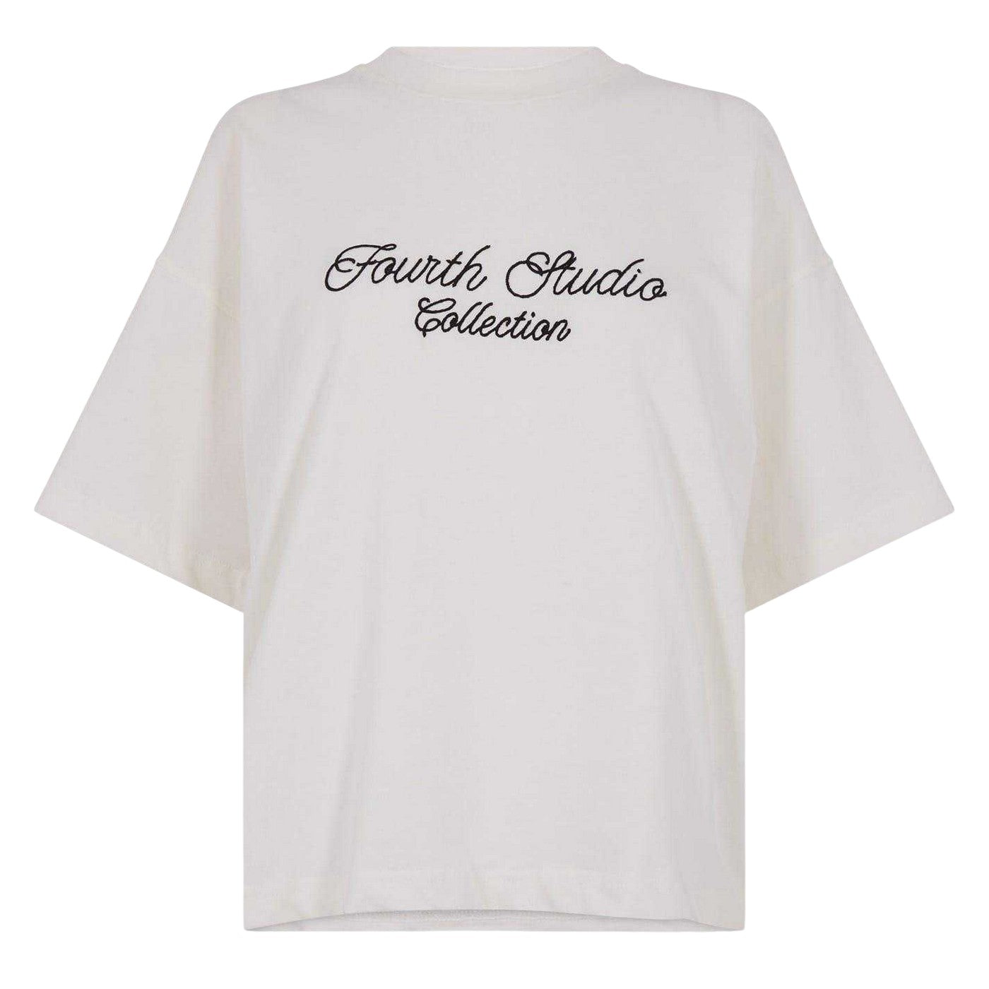 Cream - Front - 4th & Reckless Womens-Ladies Marina Oversized T-Shirt