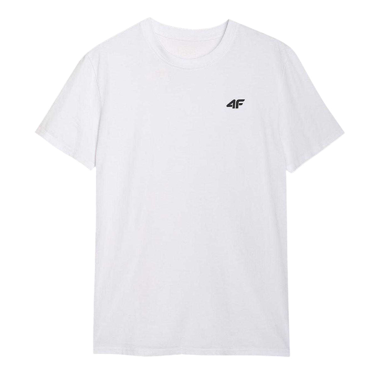 White - Front - 4F Mens Small Logo T-Shirt