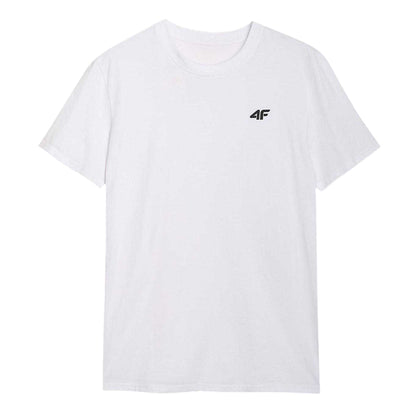 White - Front - 4F Mens Small Logo T-Shirt