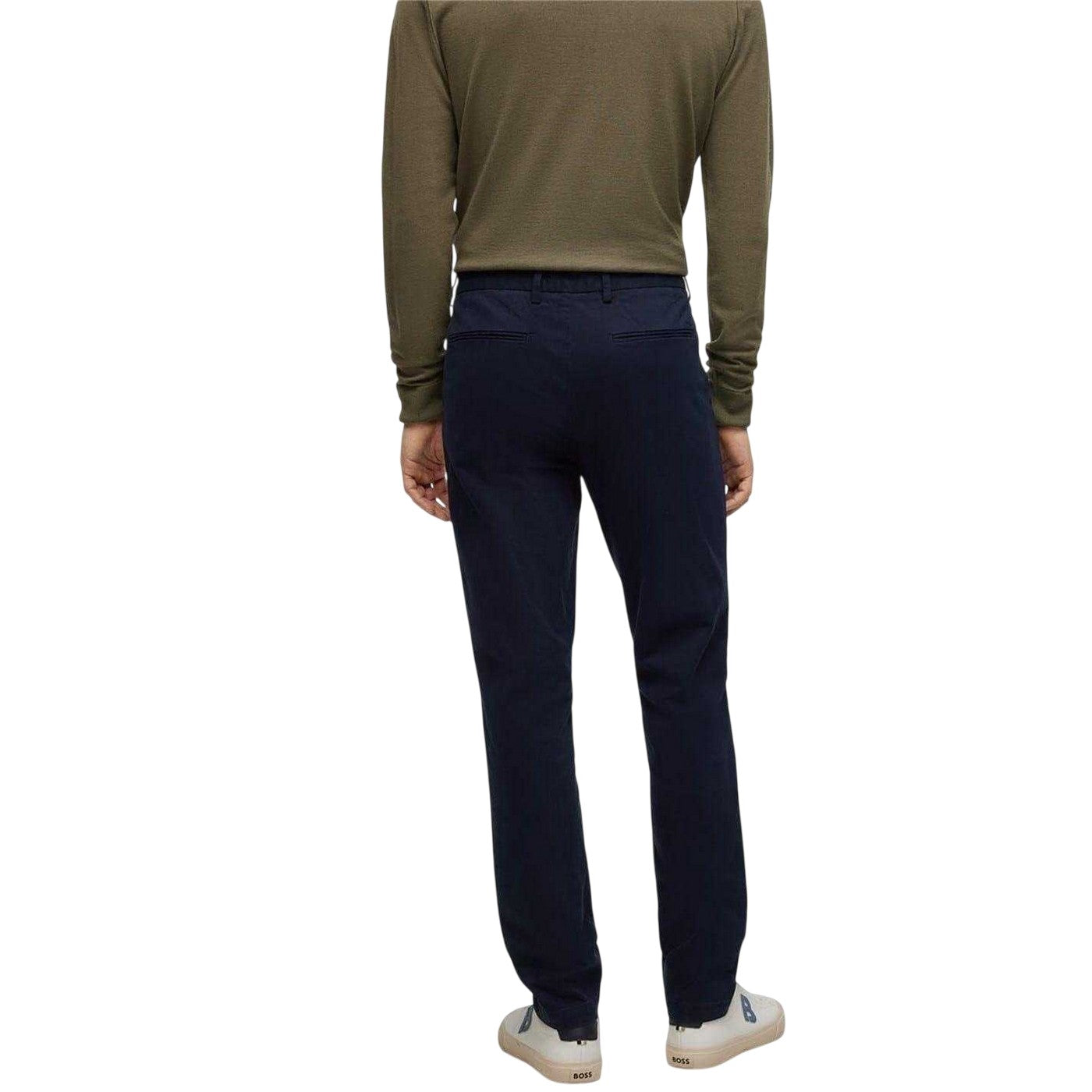 Dark Blue - Back - Hugo Boss Mens Kaiton Slim Chinos