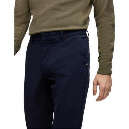 Dark Blue - Side - Hugo Boss Mens Kaiton Slim Chinos
