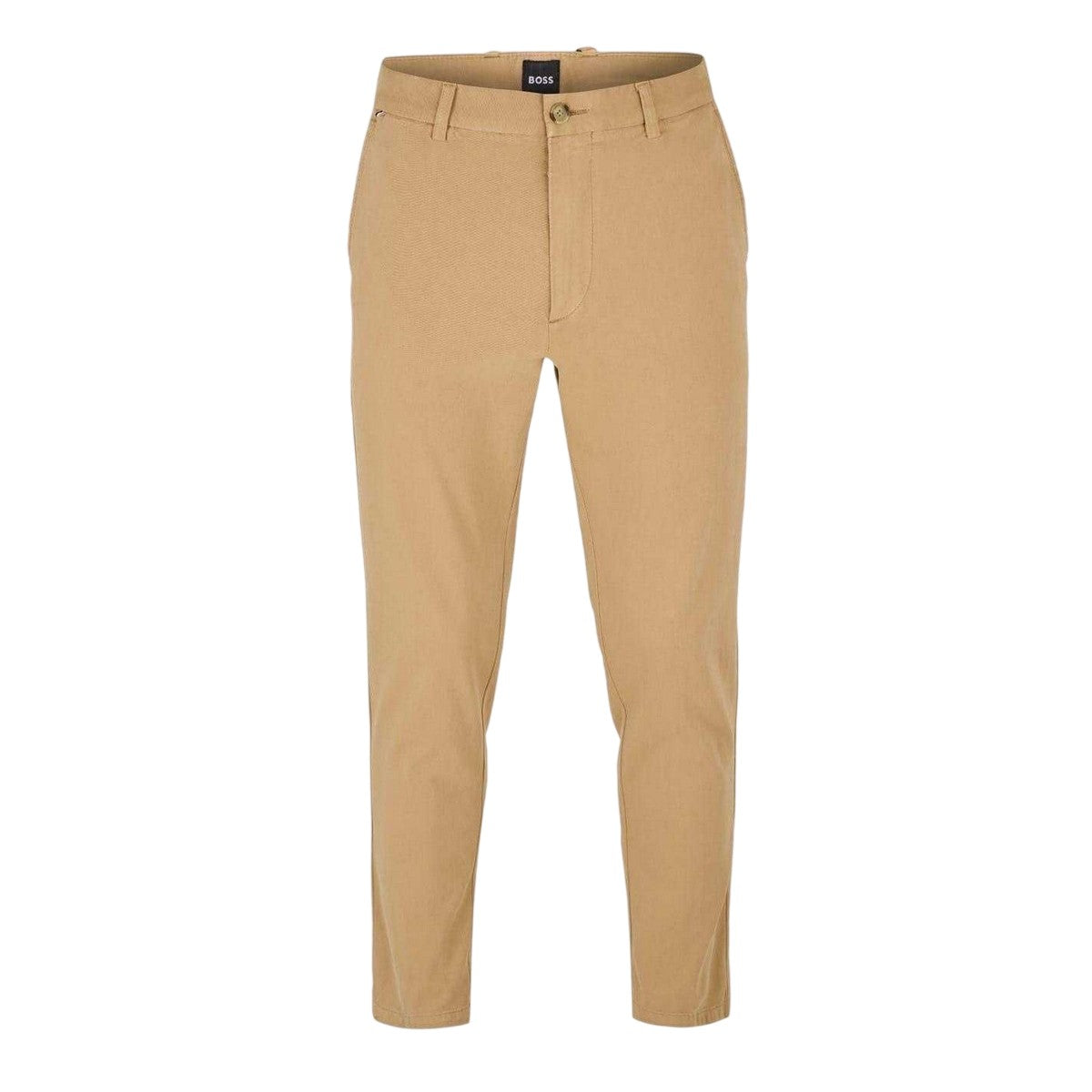 Medium Beige - Front - Hugo Boss Mens Kaiton Slim Chinos