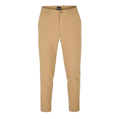 Medium Beige - Front - Hugo Boss Mens Kaiton Slim Chinos