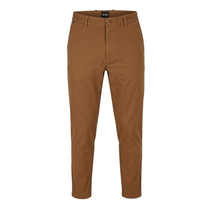 Brown - Front - Hugo Boss Mens Kaiton Slim Chinos