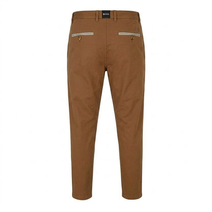 Brown - Back - Hugo Boss Mens Kaiton Slim Chinos