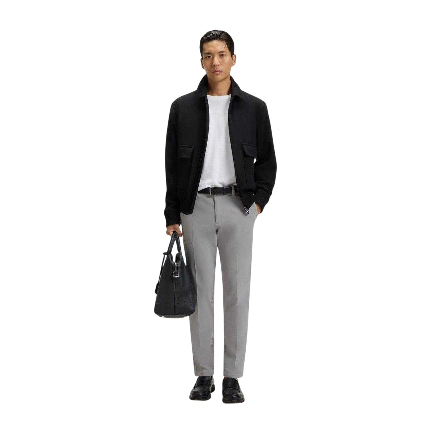 Grey - Pack Shot - Hugo Boss Mens Kaiton Slim Chinos
