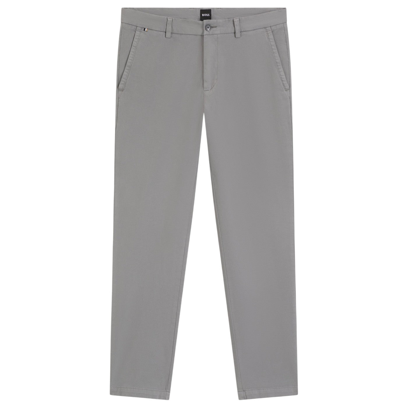 Grey - Front - Hugo Boss Mens Kaiton Slim Chinos