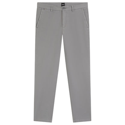 Grey - Front - Hugo Boss Mens Kaiton Slim Chinos
