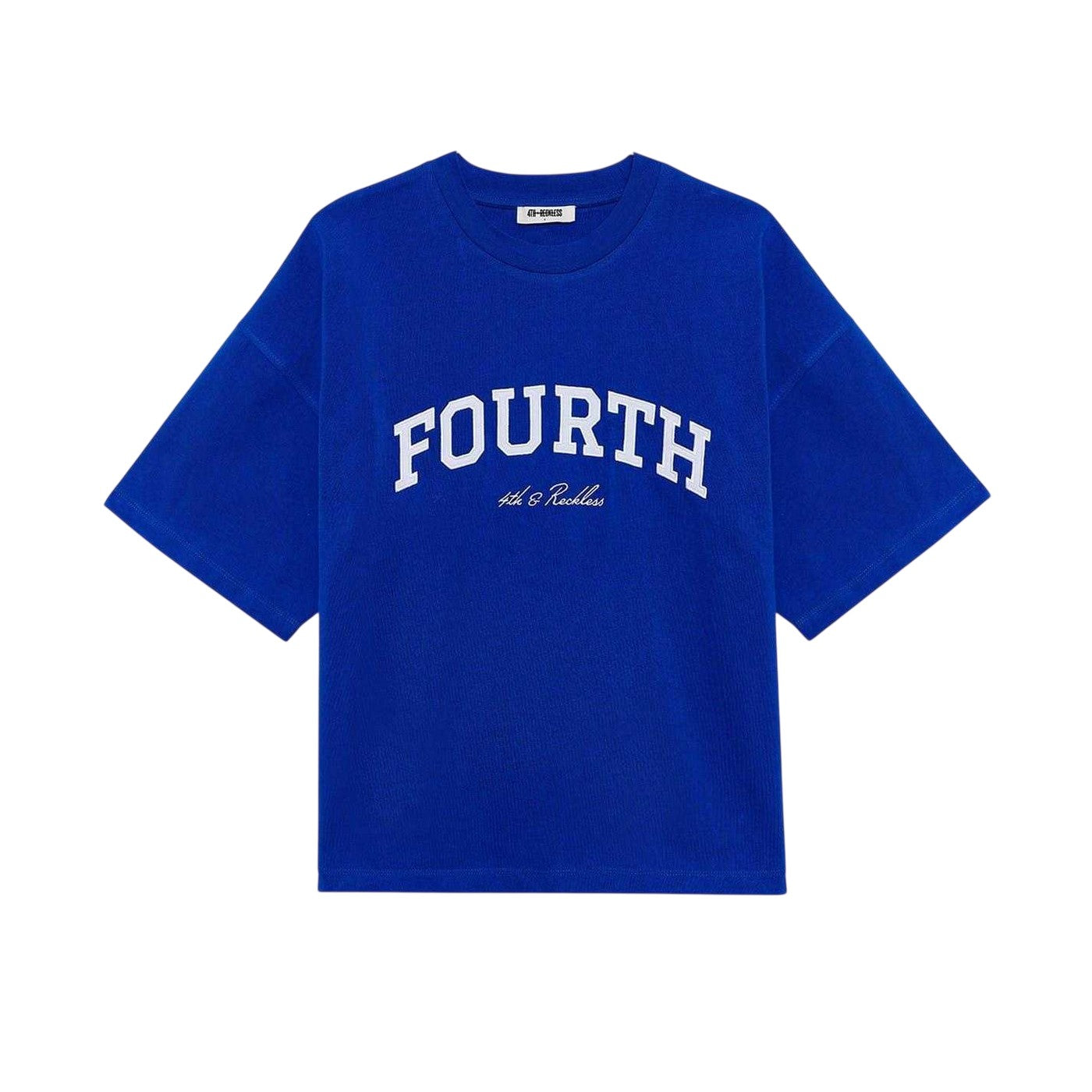 Blue - Front - 4th & Reckless Womens-Ladies Regular T-Shirt