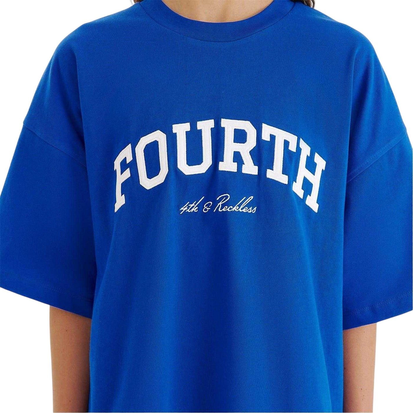 Blue - Side - 4th & Reckless Womens-Ladies Regular T-Shirt