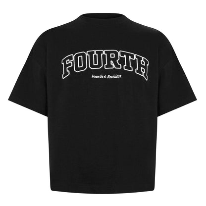 Washed Black - Front - 4th & Reckless Womens-Ladies Regular T-Shirt