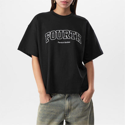 Washed Black - Side - 4th & Reckless Womens-Ladies Regular T-Shirt
