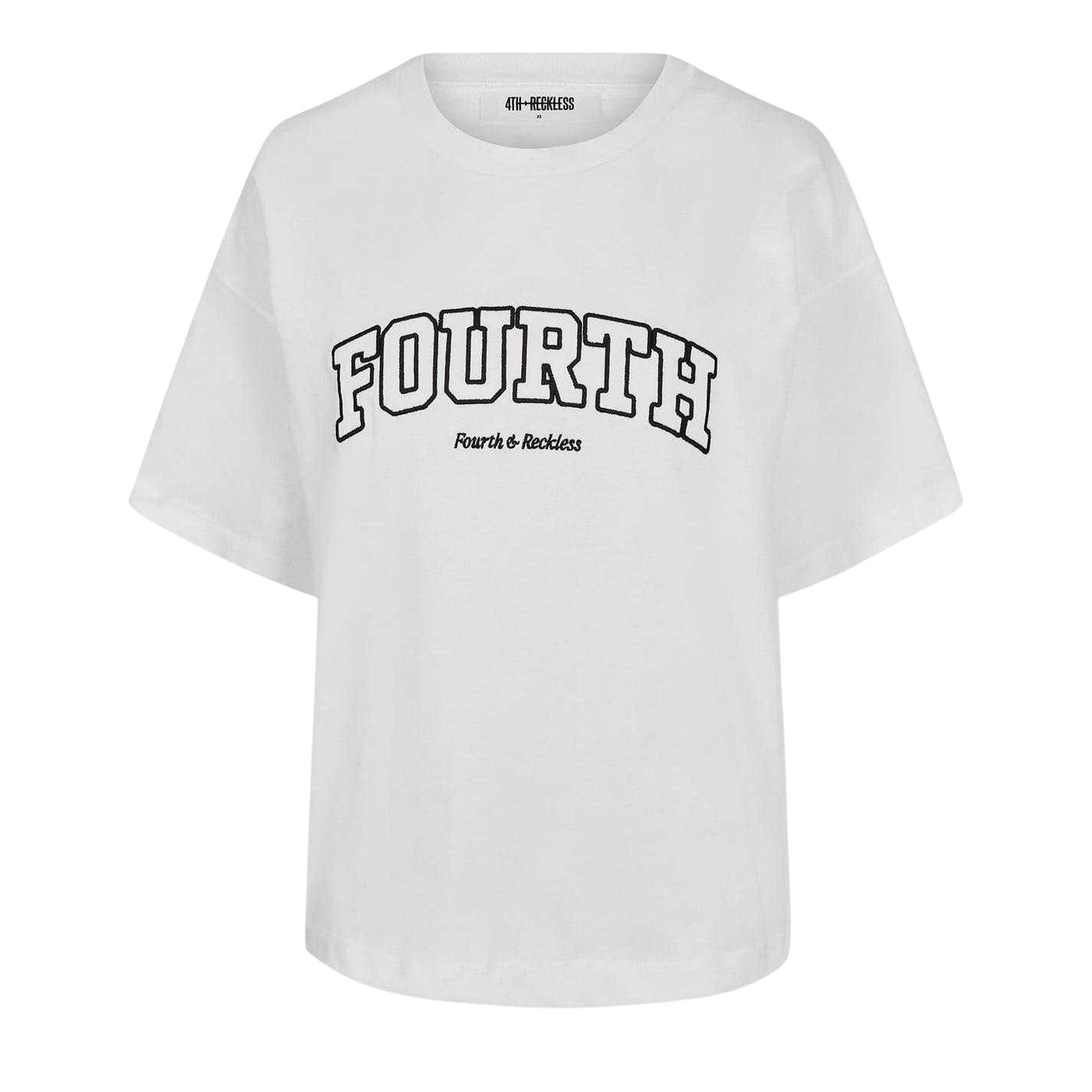 White - Front - 4th & Reckless Womens-Ladies Regular T-Shirt