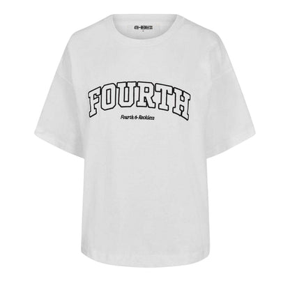 White - Front - 4th & Reckless Womens-Ladies Regular T-Shirt