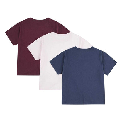 Indigo Mood - Back - Abercrombie & Fitch Childrens-Kids Plain T-Shirt (Pack of 3)