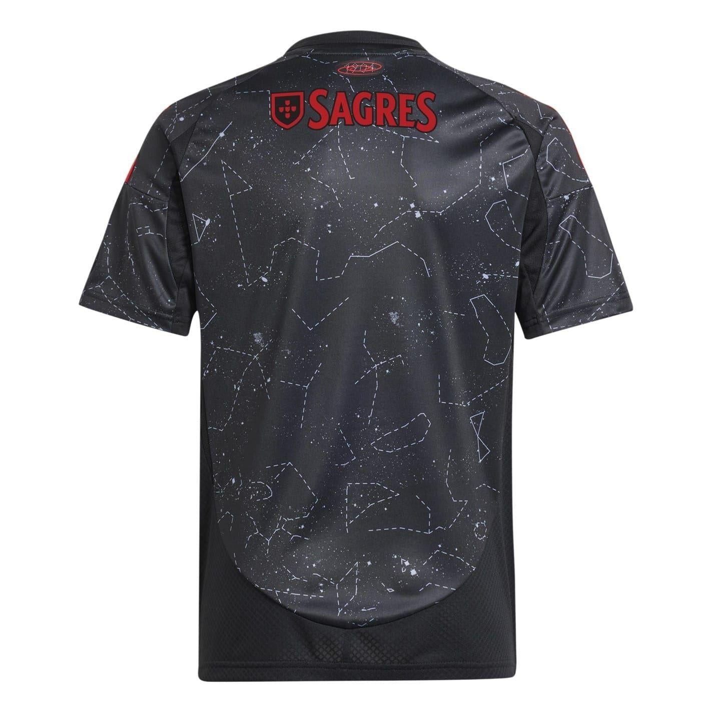 Black - Back - SL Benfica Childrens-Kids Football Football Shirt
